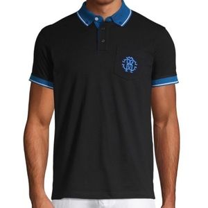 NWT Roberto Cavalli logo patched crest polo tee XXL SIZE